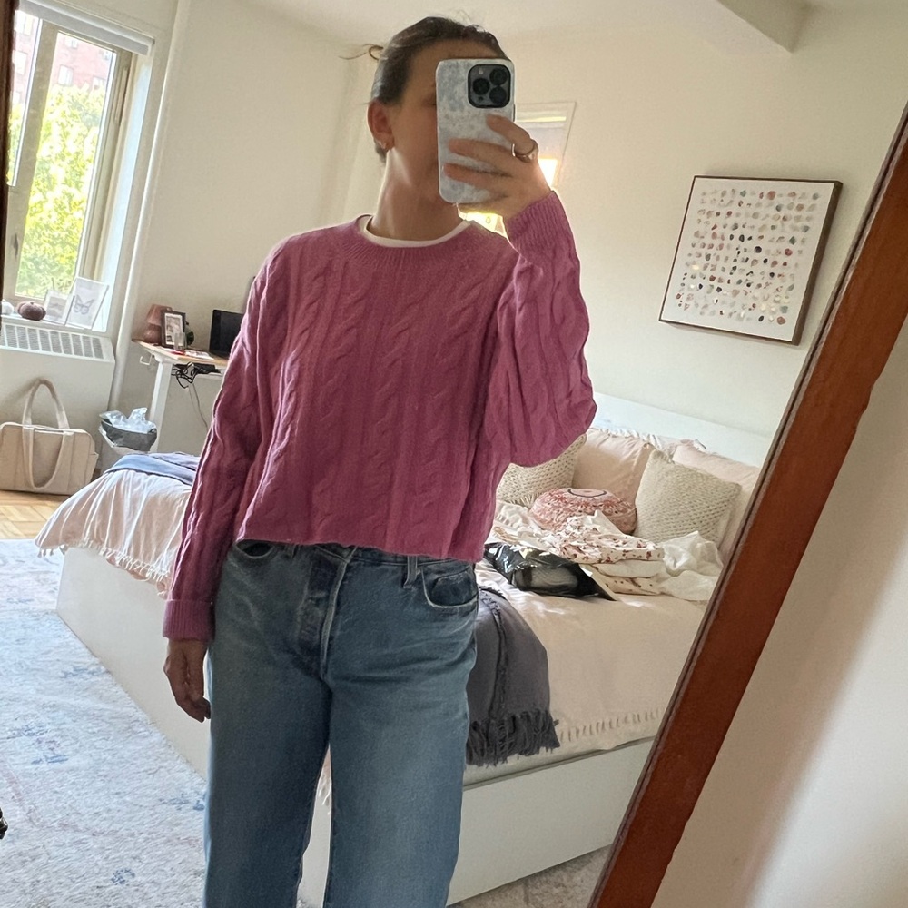 Madewell cashmere Cable Knit Sweater